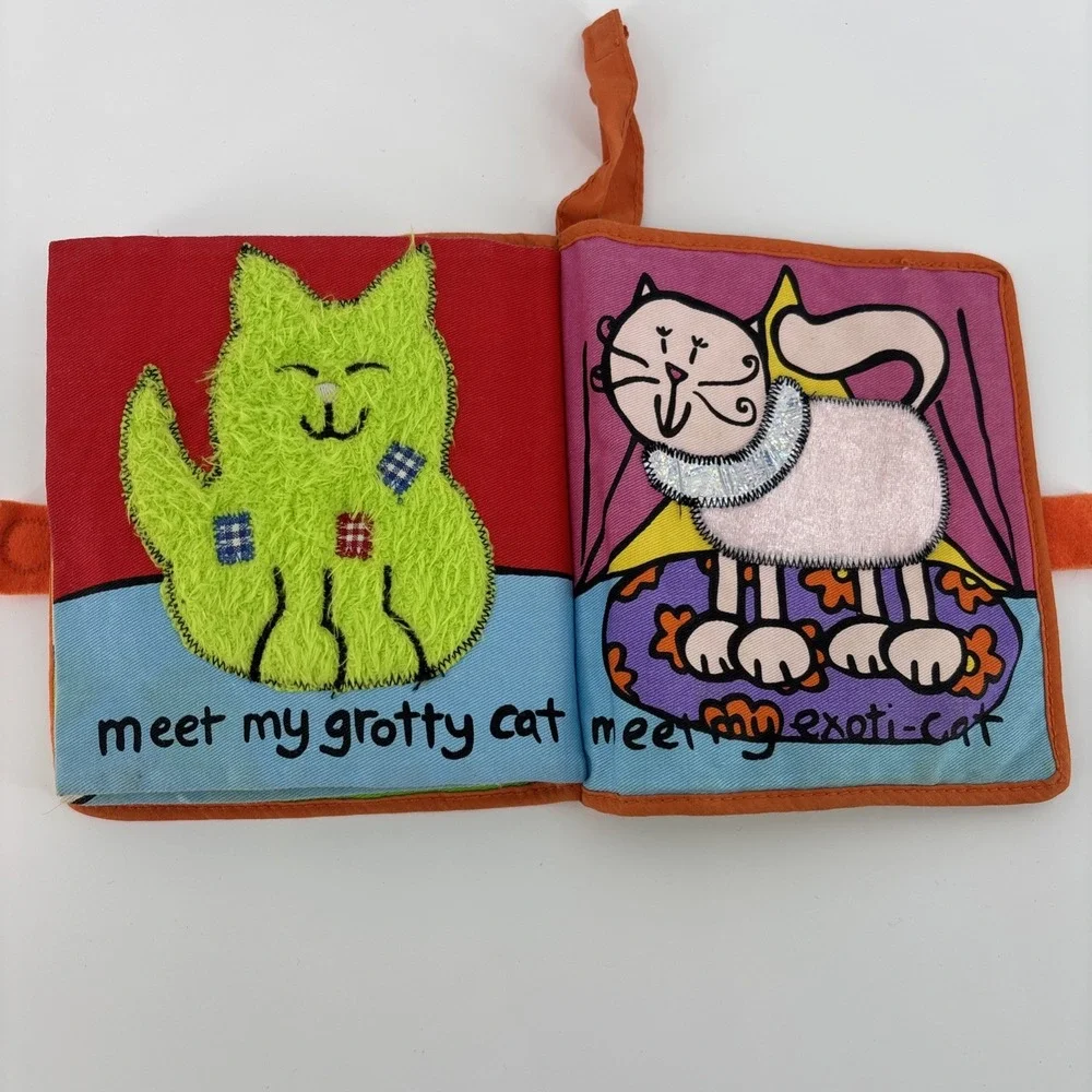 Jellycat Kitten My Cat Book Fabric Sensory Soft Crinkle Baby Animals Educational